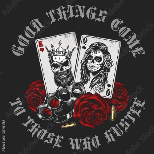 Gangsta concept with playing card