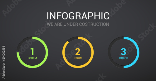 Countdown coming soon digital clock timer. Vector under construction template background application web