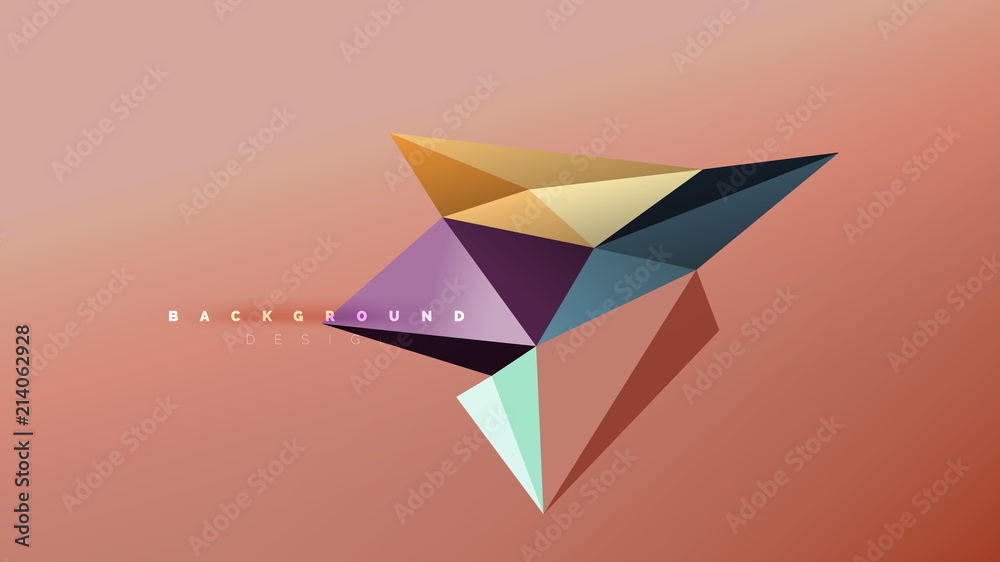 Abstract background - geometric origami style shape composition, triangular low poly design concept. Colorful trendy minimalistic illustration Abstract background - geometric origami style shape composition, triangular low poly design concept. Colorful trendy minimalistic illustration