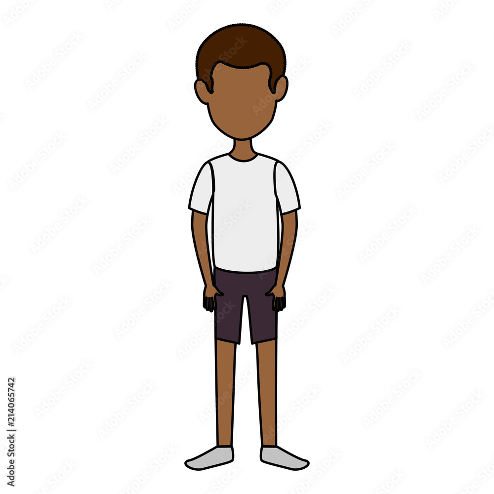 young african man avatar character vector illustration design