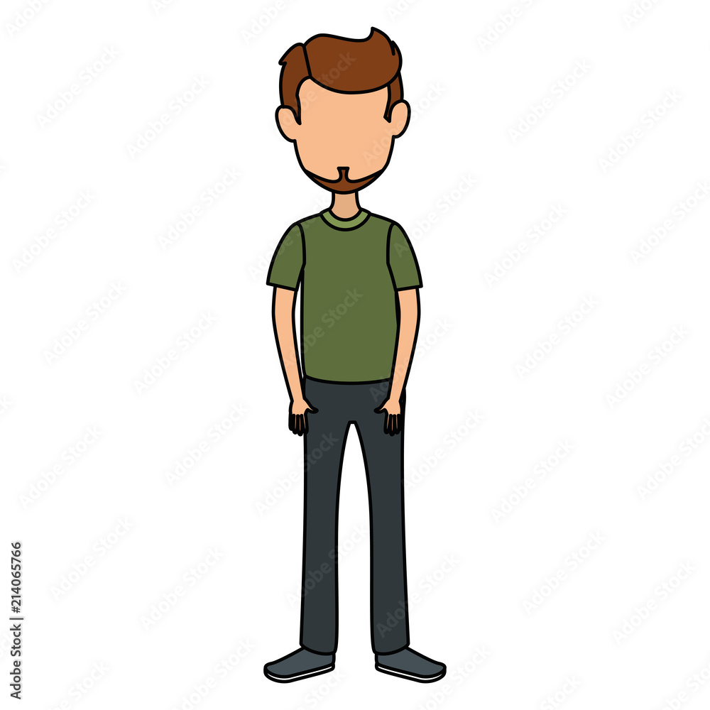 Fototapeta premium young man avatar character vector illustration design