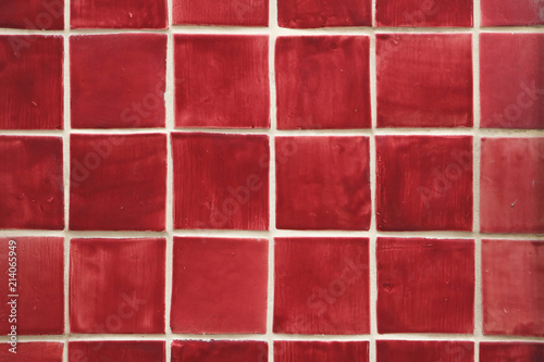 Traditional Portuguese azulejo tiles on the building in Porto, Portugal.