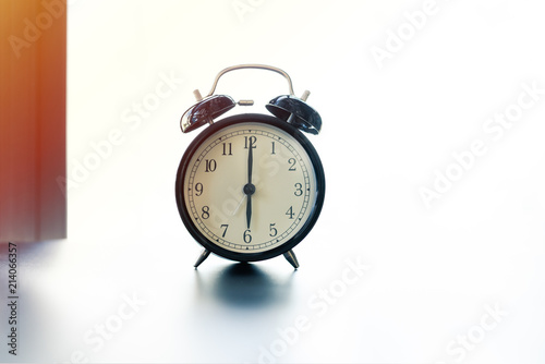 work life balance concept, alarm clock with copy space