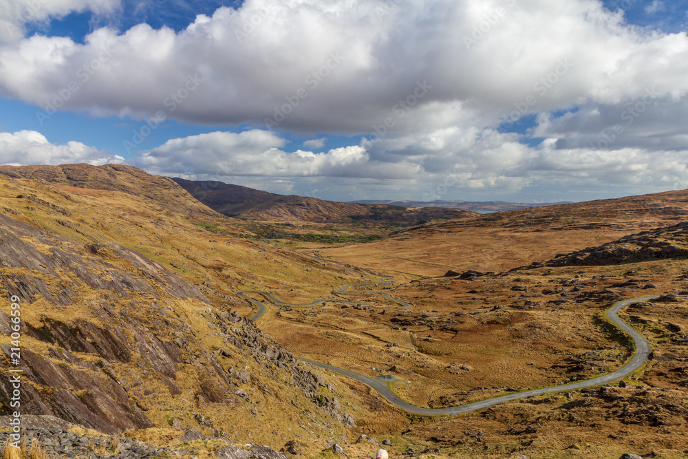 Typical landscape from Ireland. Amazing picturesque view of wonderful nature. Rocks, stones, mountains, cloudy sky, colorful. Very popular travel destination. Travel, explore, fun, enjoy. Typical landscape from Ireland. Amazing picturesque view of wonderful nature. Rocks, stones, mountains, cloudy sky, colorful. Very popular travel destination. Travel, explore, fun, enjoy.
