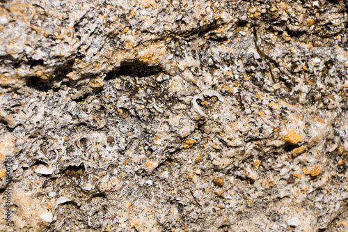 The surface of an old rock with cracks. Old rock texture (wild background)