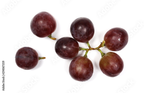 Cardinal grapes isolated on white background, top view © dule964