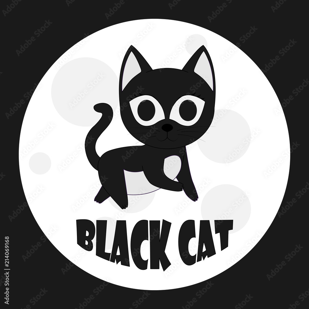 Black cat vector illustration eps10