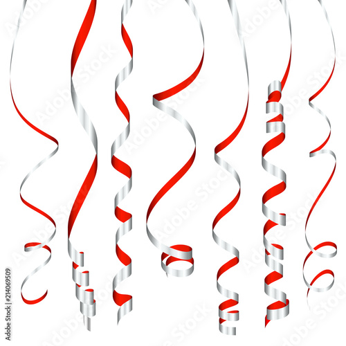 Streamers Silver/Red