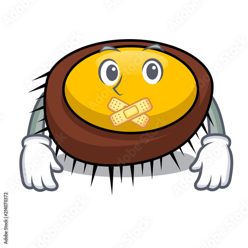 Silent sea urchin mascot cartoon