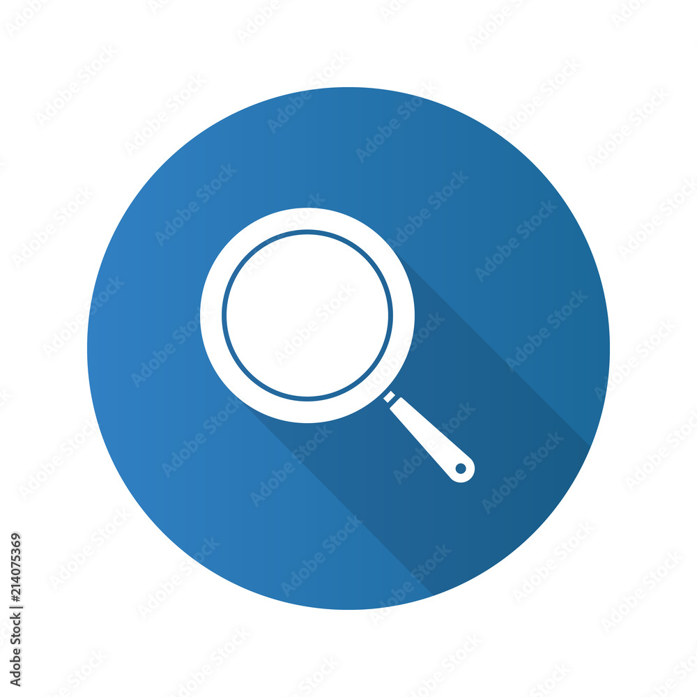 Frying pan flat design long shadow glyph icon Frying pan flat design long shadow glyph icon