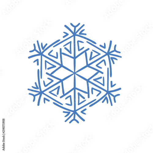 Winter snowflake, decoration for Christmas and new year.