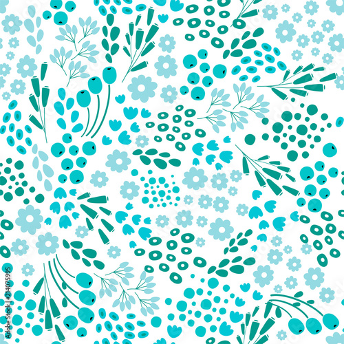 Flower abstract seamless pattern, texture, background. vector design.