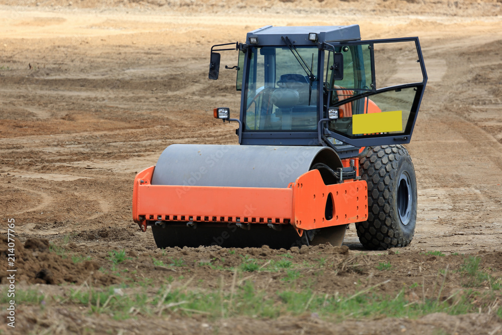 Obraz premium road building machinery