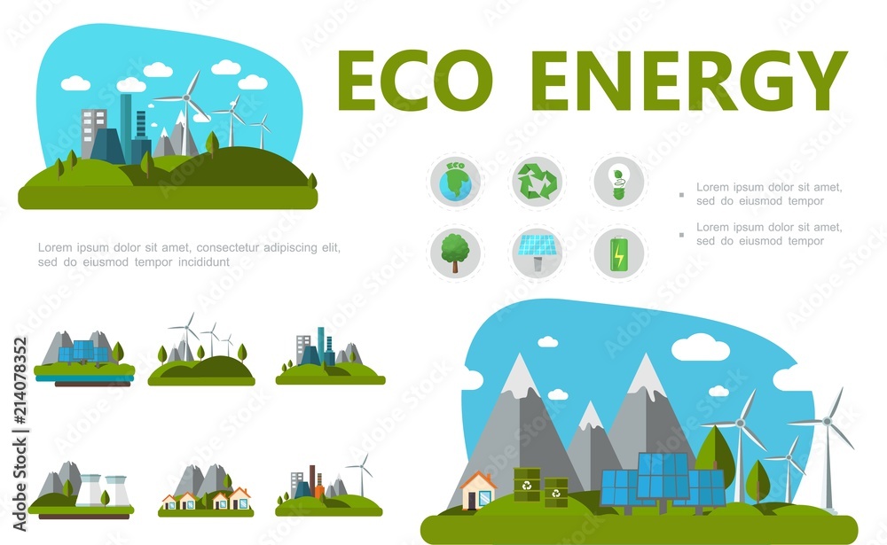 Flat Alternative Energy Concept Flat Alternative Energy Concept