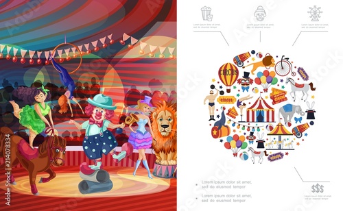 Flat Carnival Circus Concept