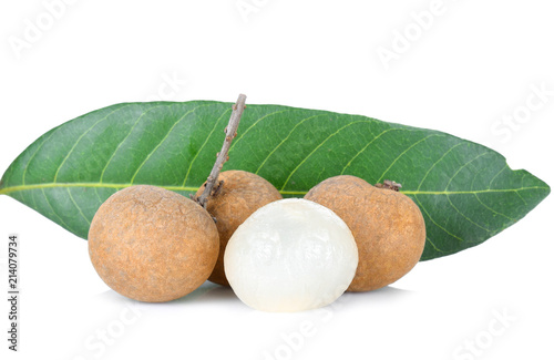 Longan on white background