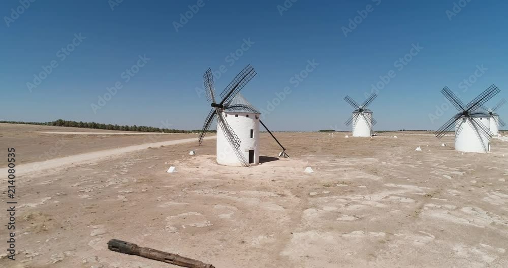 Windmills in Campo de Criptana landscape of Don Quixote