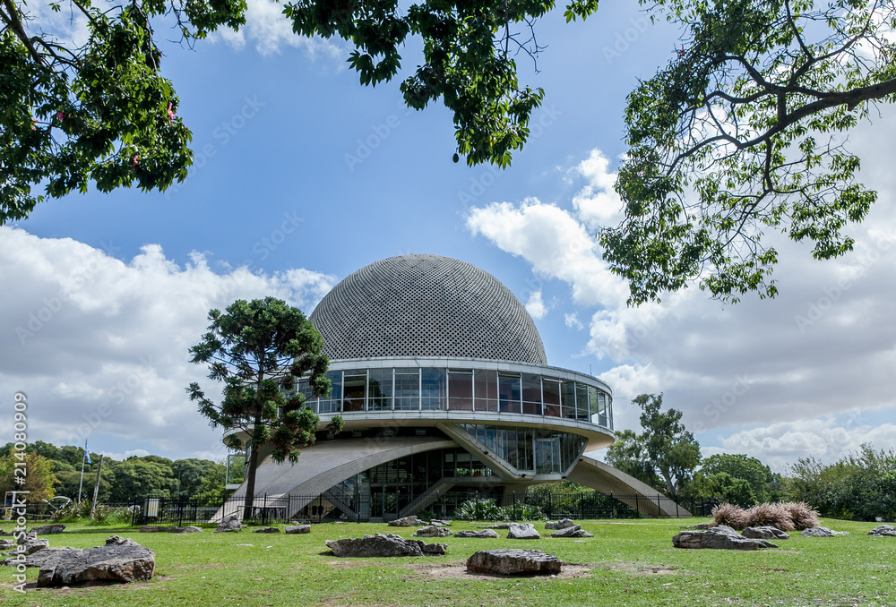 Park view with the planetarium of Buenos Aires, Argentina Park view with the planetarium of Buenos Aires, Argentina