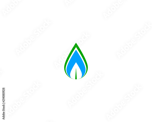 leaf waterdrop logo