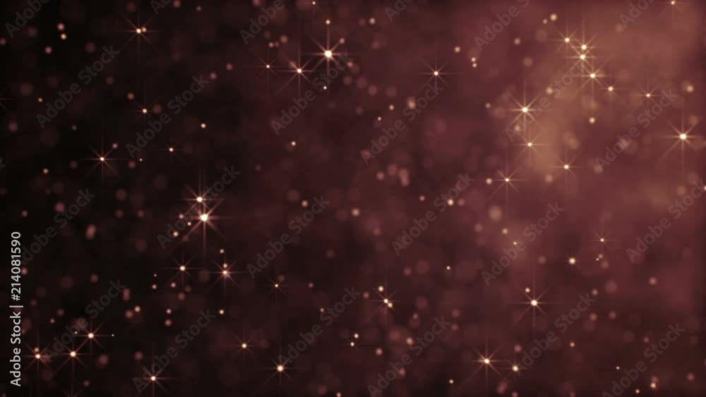 Backlit stars and particles nimation. Seamless loop