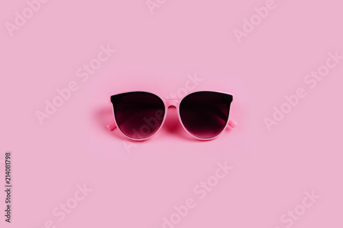 sunglasses isolated on a pink background