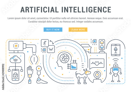 Linear Banner of Artificial Intelligence.