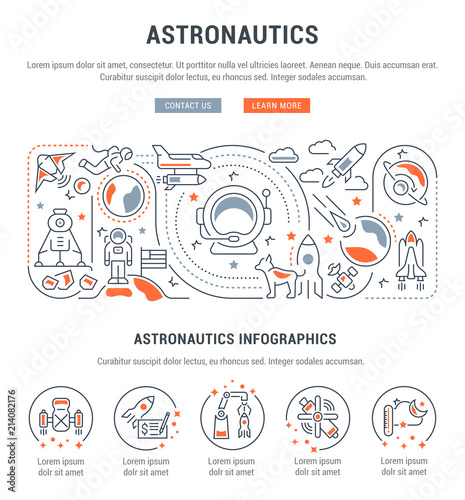 Linear Banner of Astronautics.
