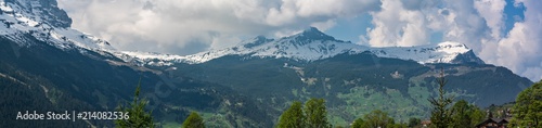 Switzerland alps, Mannlichen and Tschuggen panorama