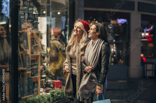 Two Friends Christmas Shopping