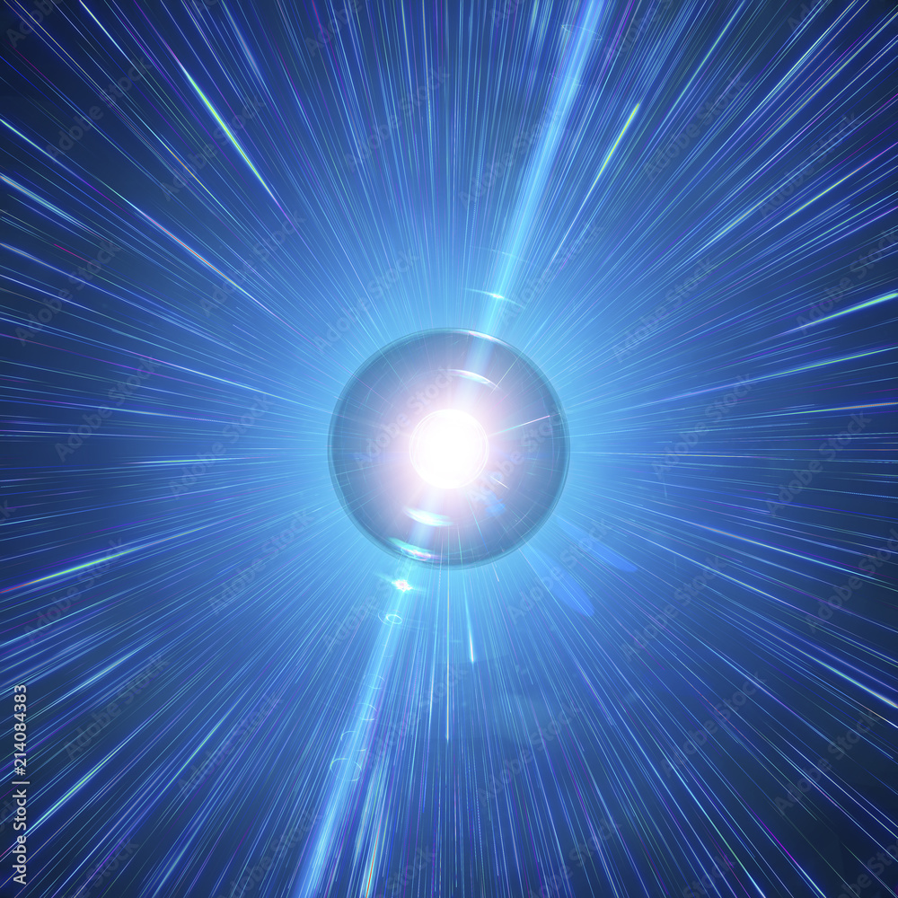 Long Gamma-Ray Burst Of A Neutron Star. Singularity, Gravitational Waves And Spacetime Concept Long Gamma-Ray Burst Of A Neutron Star. Singularity, Gravitational Waves And Spacetime Concept