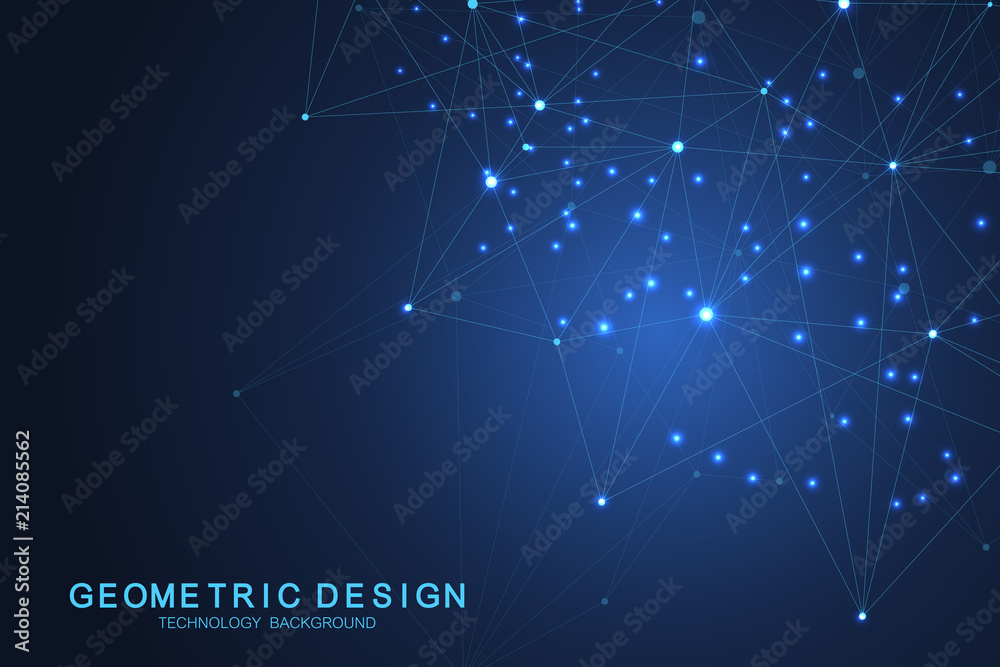 Abstract technology big data visualization. Futuristic space infographic background design. Vector illustration.