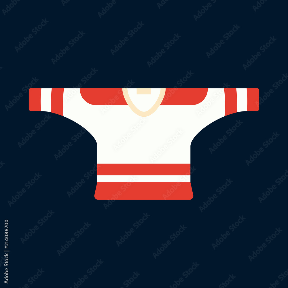 Color vector icon hockey, rugby, baseball uniform shirt and jacket. Sport  equipment success symbol. Athletic competition activity. College outdoor  training team game. Retro style illustration element. Stock Vector | Adobe  Stock