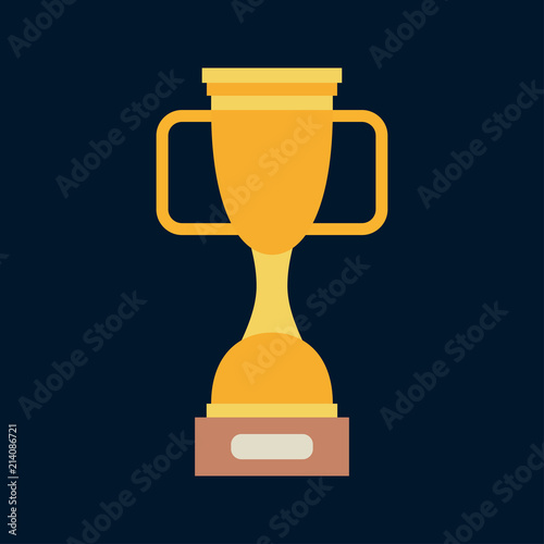 Vector color bowl, winner cup award icon. Sport equipment, success symbol. Athletic competition. Championship reward, win trophy. Retro style illustration and element for your design wallpaper.