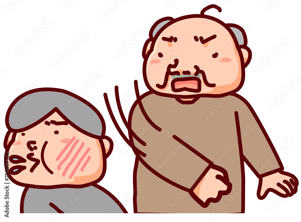 ひきこもりの息子を殴る父親 Stock イラスト Adobe Stock