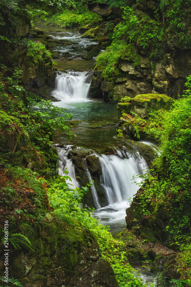 Waterfall hidden in the Poland nature - Wodospad Wiltzki, Morawa