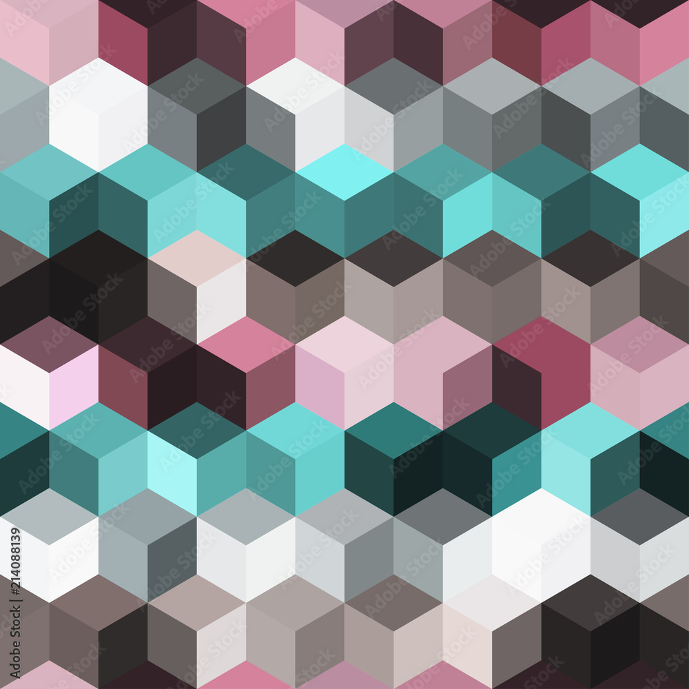 Hexagon grid seamless vector background. Childish polygons bauhaus corners geometric design. Trendy colors hexagon cells pattern for card or cover. Honeycomb shapes mosaic backdrop. Hexagon grid seamless vector background. Childish polygons bauhaus corners geometric design. Trendy colors hexagon cells pattern for card or cover. Honeycomb shapes mosaic backdrop.