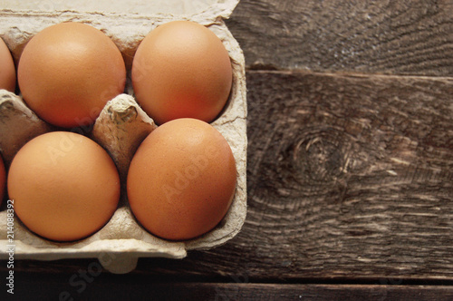 eggs on a wooden table