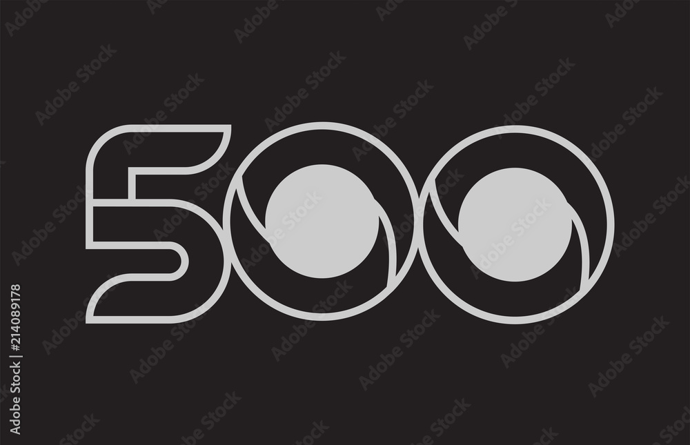 black and white number 500 logo icon design black and white number 500 logo icon design