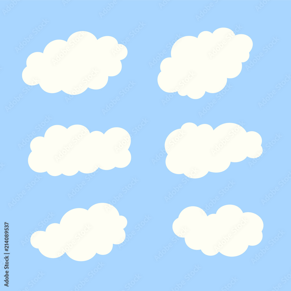 Vector clouds set Vector clouds set