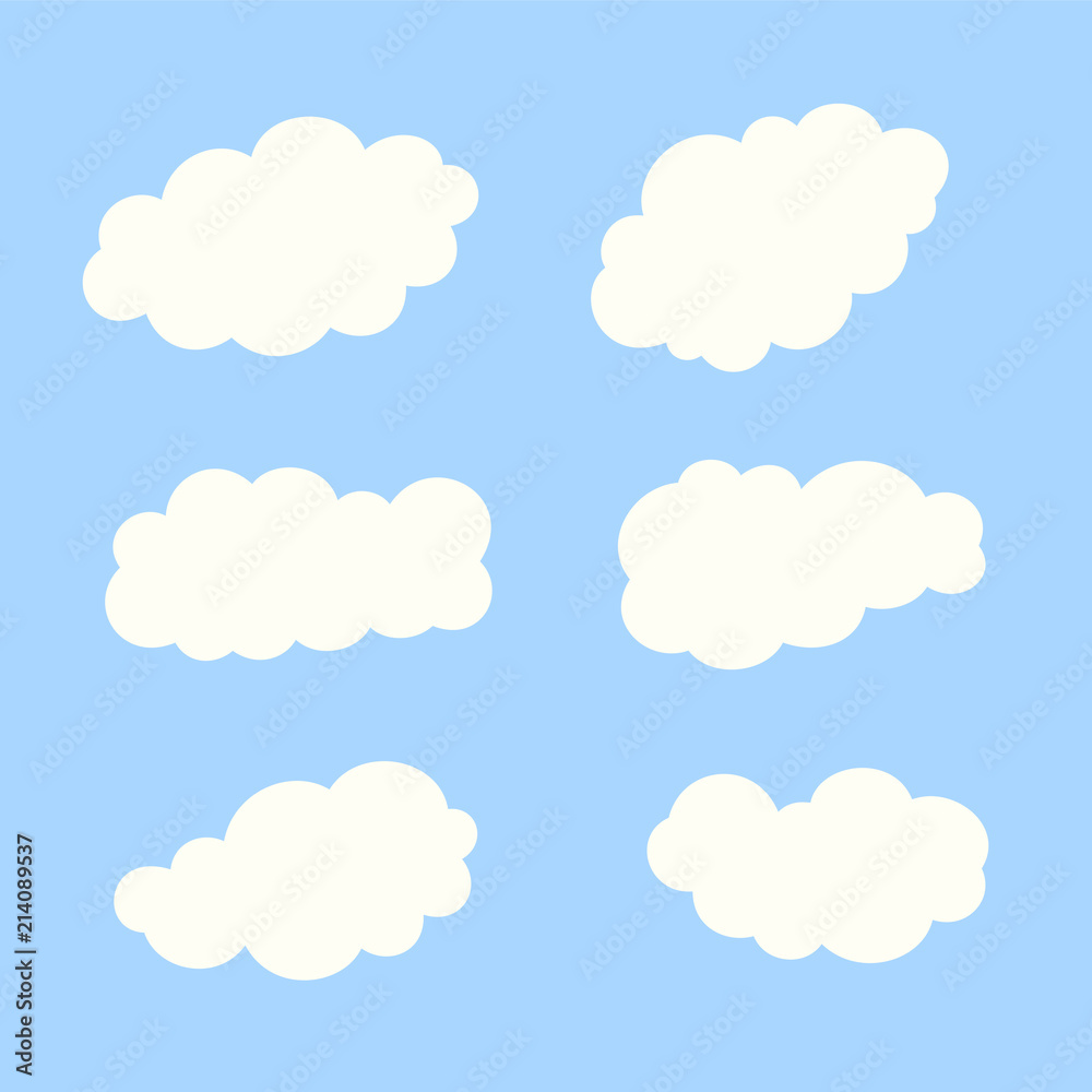 Vector clouds set