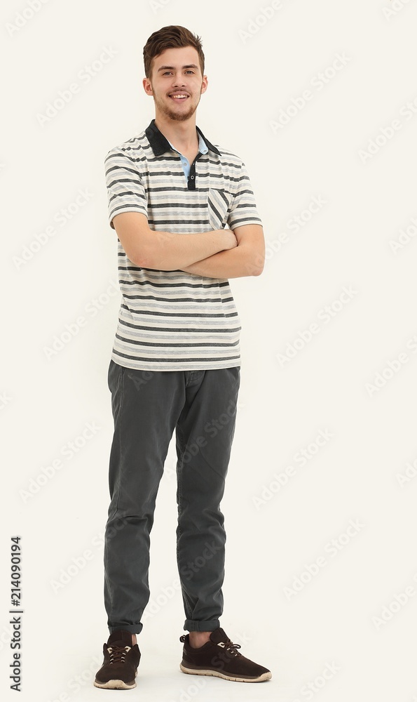 Naklejka premium portrait in full growth. modern young man.