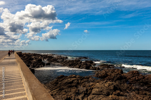 Coastal road of Punta del Este in Uruguay
