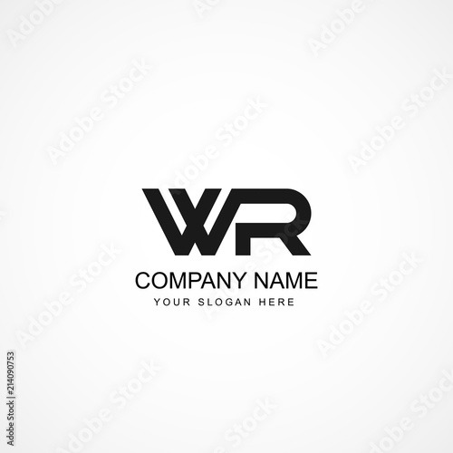 Initial Letter WR Logo Template Design