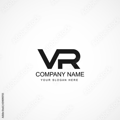 Initial Letter VR Logo Template Design