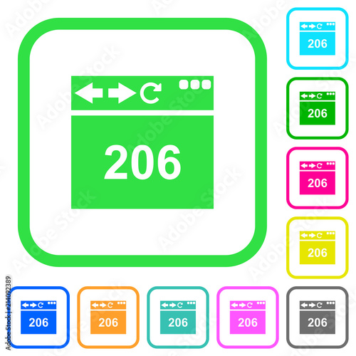 Browser 206 Partial Content vivid colored flat icons photo