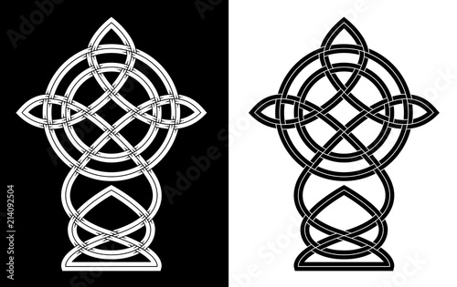 Ornamental cross in the Celtic style.