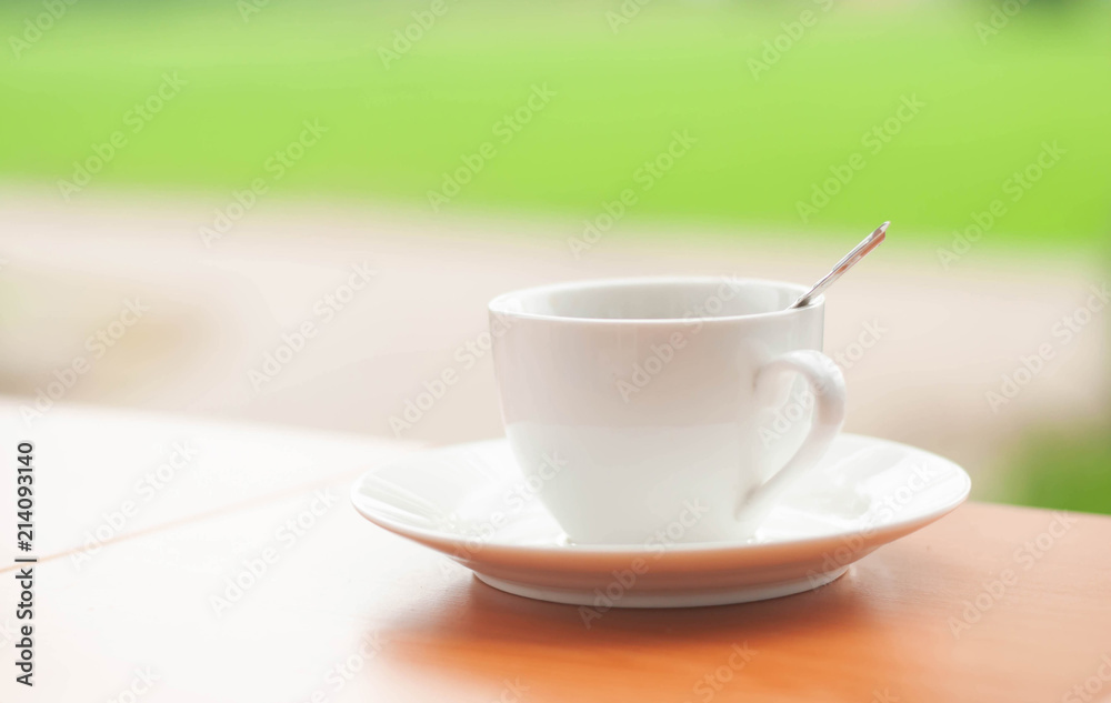 Obraz premium Morning coffee, refreshing atmosphere.