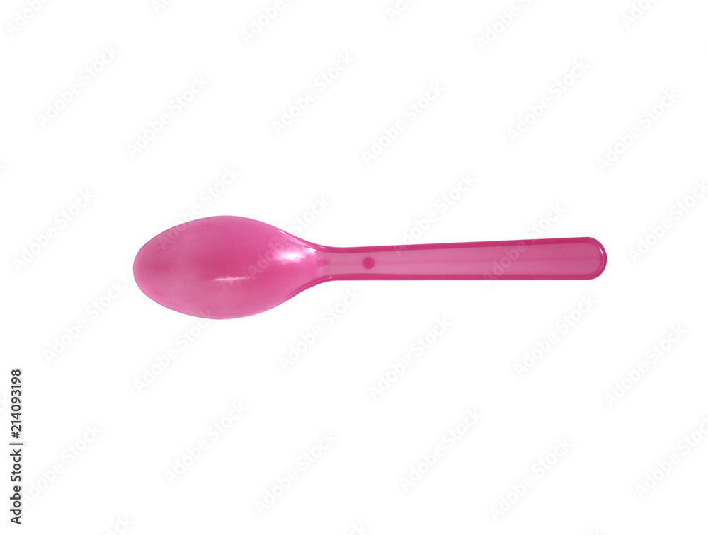Plastic spoon on white background with clipping path Plastic spoon on white background with clipping path