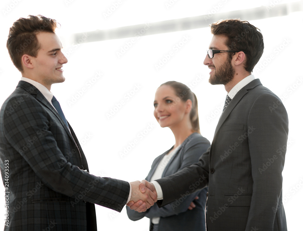 concept of partnership. handshake business partners. concept of partnership. handshake business partners.