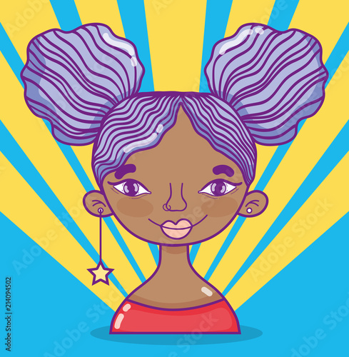 Youth culture millenial woman cartoon